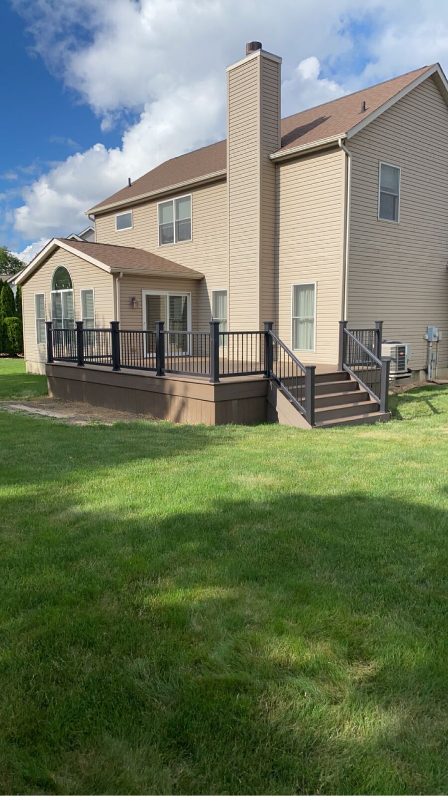 Composite Deck & Black Railing