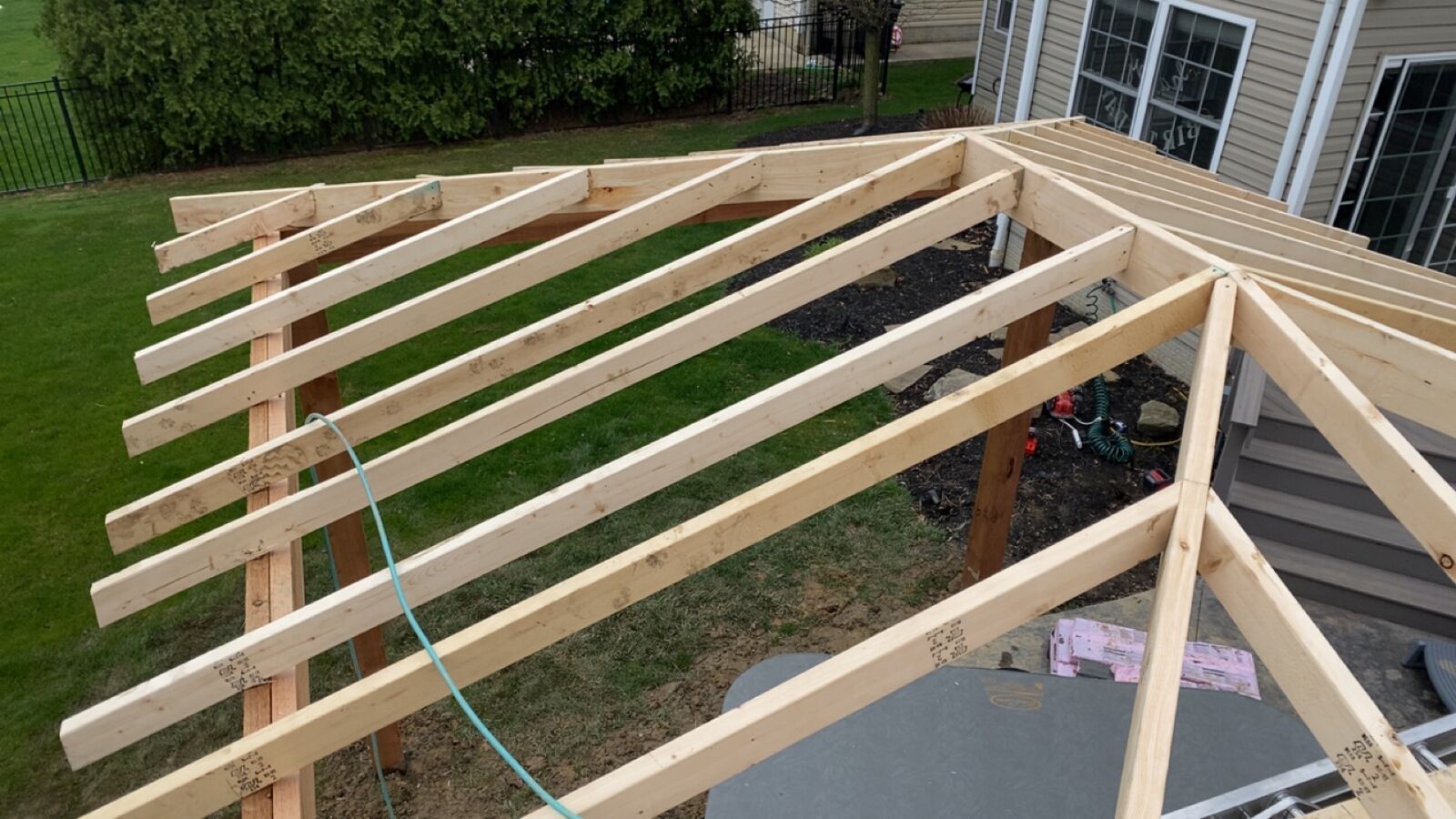 Covered Patio Roof Build