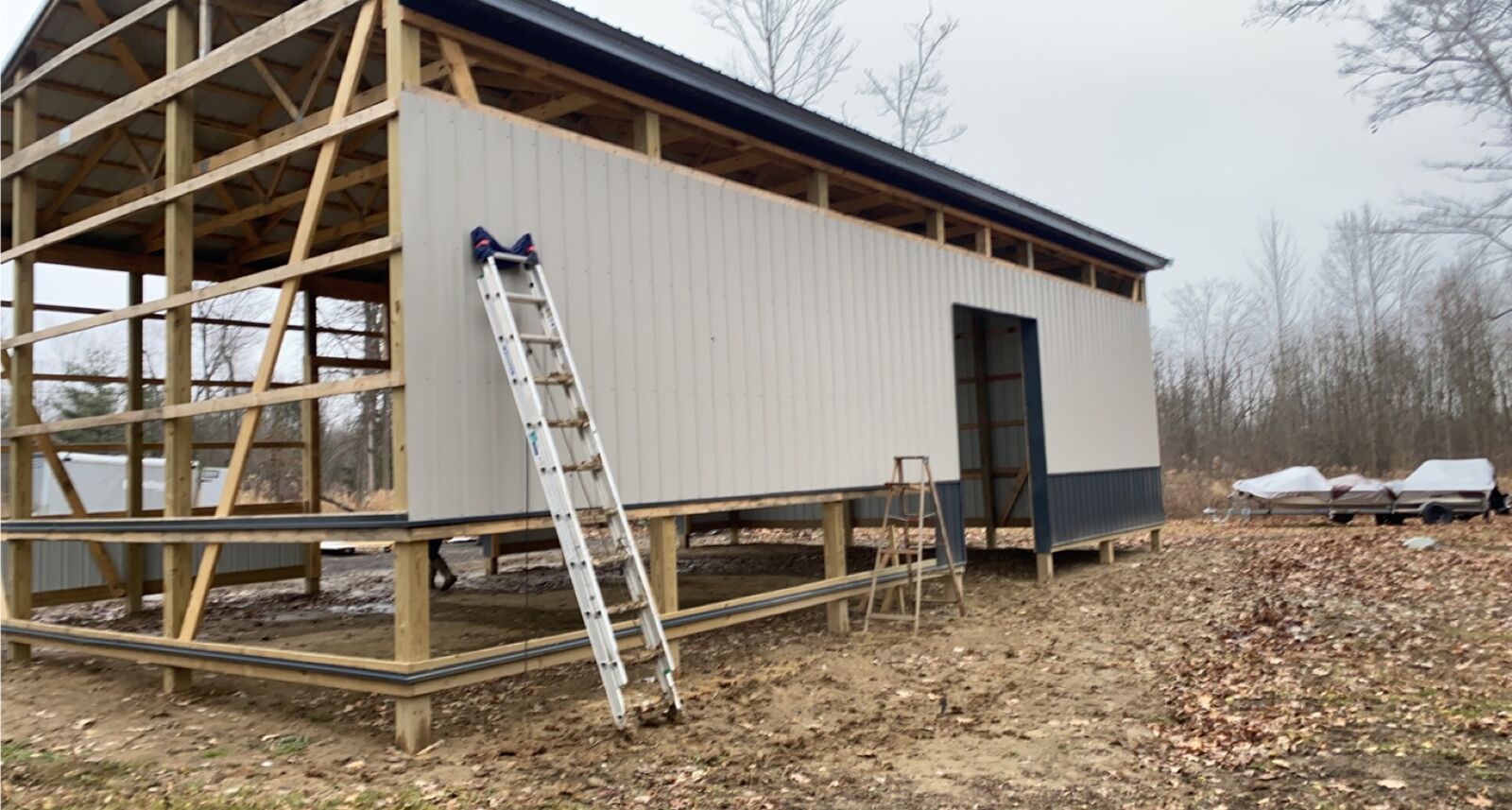 Pole Barn Siding Install