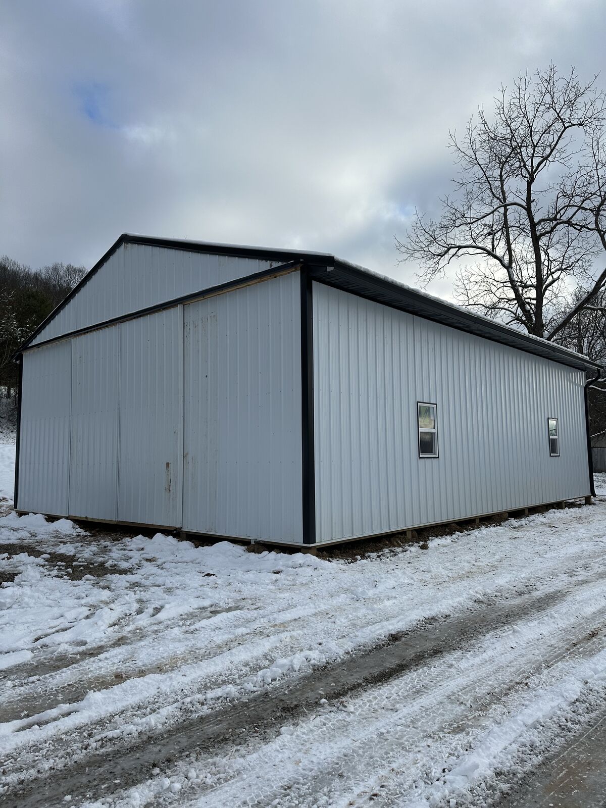 Pole Barn in Winter